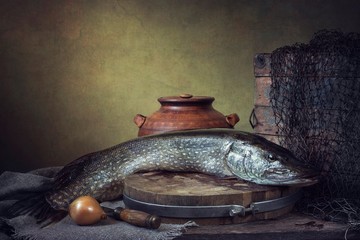 Still life with pike fish © Iryna