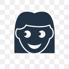 Woman vector icon isolated on transparent background, Woman  transparency concept can be used web and mobile