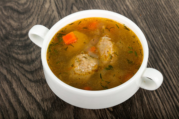 Soup with meatballs