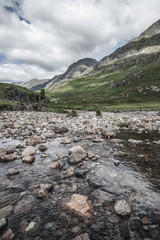 Rocky river bed Highlands, Scotland