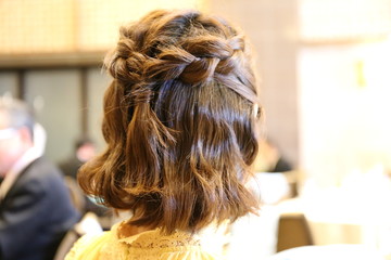 ヘアアレンジ　日本人　女性　japanese　styling hair