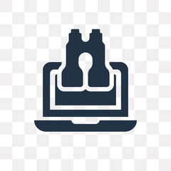 Stalking vector icon isolated on transparent background, Stalking  transparency concept can be used web and mobile