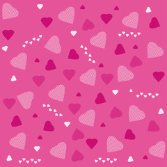 Background with hearts. Vector seamless pattern. Romantic tiled pattern for wrapping paper and wallpaper design.