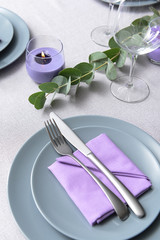 Beautifully served festive table