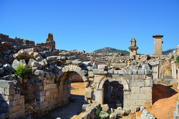 Harpy tomb monument at Xanthos ruins. Turkey. UNESCO world heritage