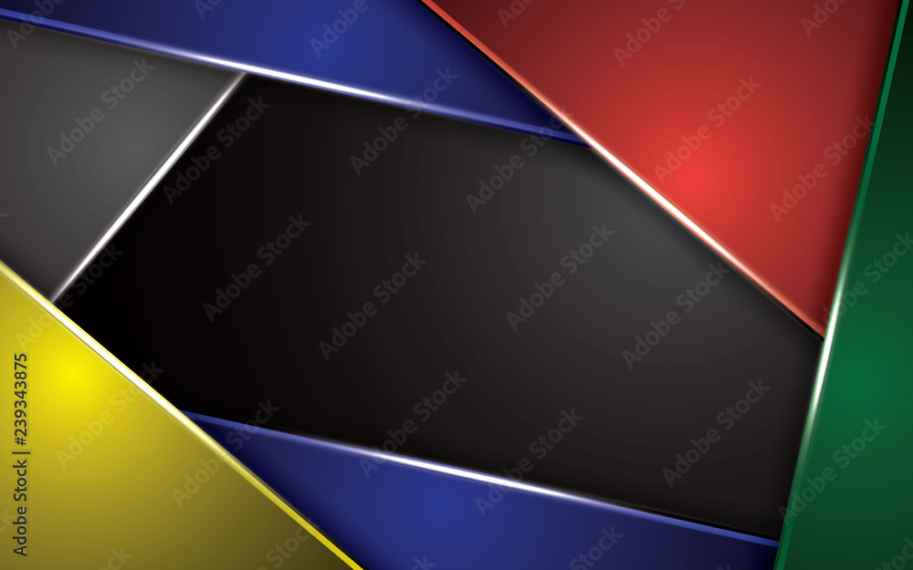 Poster colorful abstract modern vector background overlap layer