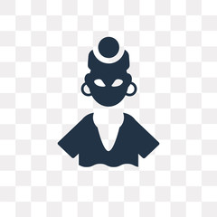 African vector icon isolated on transparent background, African  transparency concept can be used web and mobile