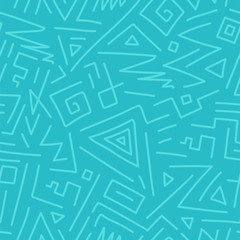 Vector seamless geometric pattern - hand drawn design, doodle style. Drawing decorative background