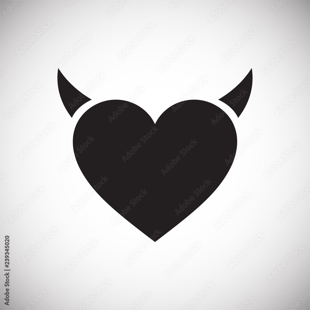 Poster heart with thorns icon on white background for graphic and web design, modern simple vector sign. in