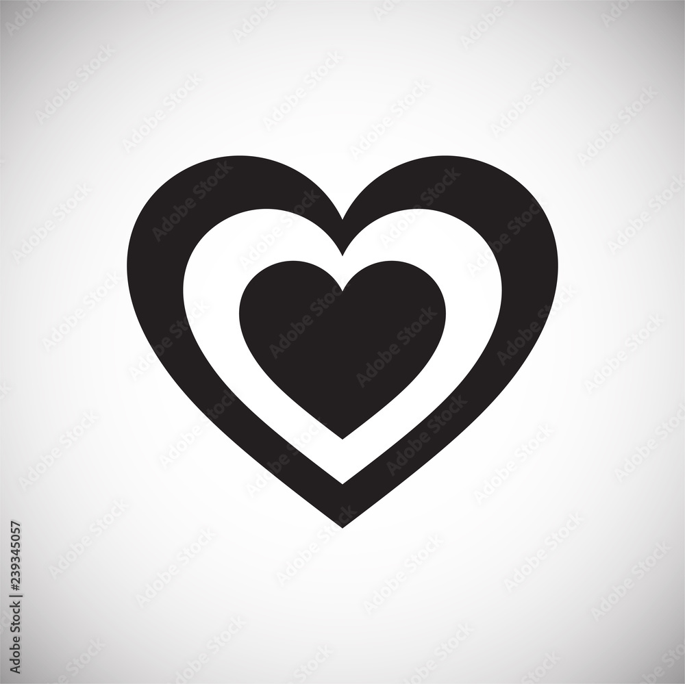 Poster heart icon on white background for graphic and web design, modern simple vector sign. internet conce