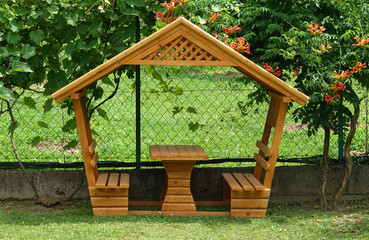 Outdoor patio garden solid wood leisure classical gazebo tent