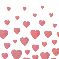 Watercolor hearts background