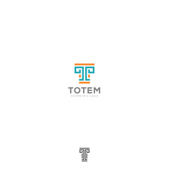 Vector Totem geometric illustration, logo design.