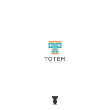 Vector Totem Geometric Illustration, Logo Design.