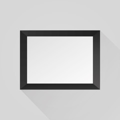 Realistic black frame. Illustration on white background Eps 10