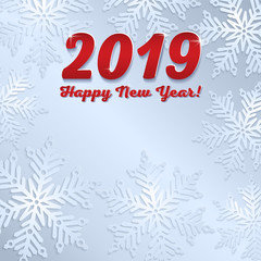 New 2019 Year Grey Background
