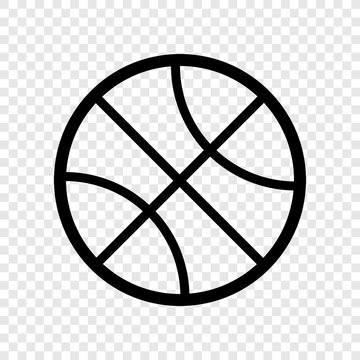 Basketball icon vector transparent grid