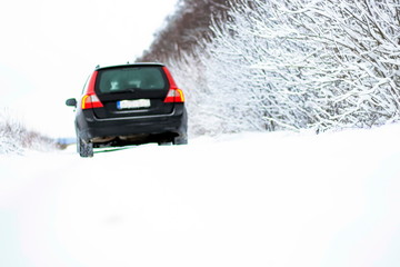 car in snow