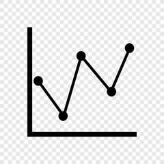 Graph diagram icon transparent grid