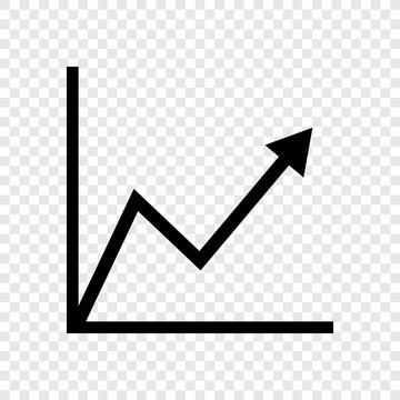 Graph diagram icon vector transparent grid