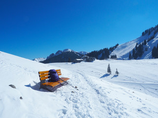 Wandern zum Wallberghaus - Wanderpause