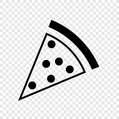 Pizza, icon vector transparent grid