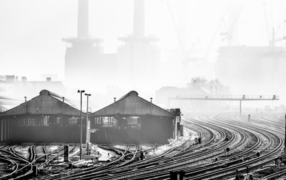 Battersea Power Station in the fog, Battersea, London