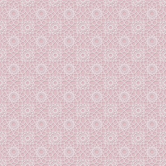 delicate pink geometric seamless pattern with Arabian motifs