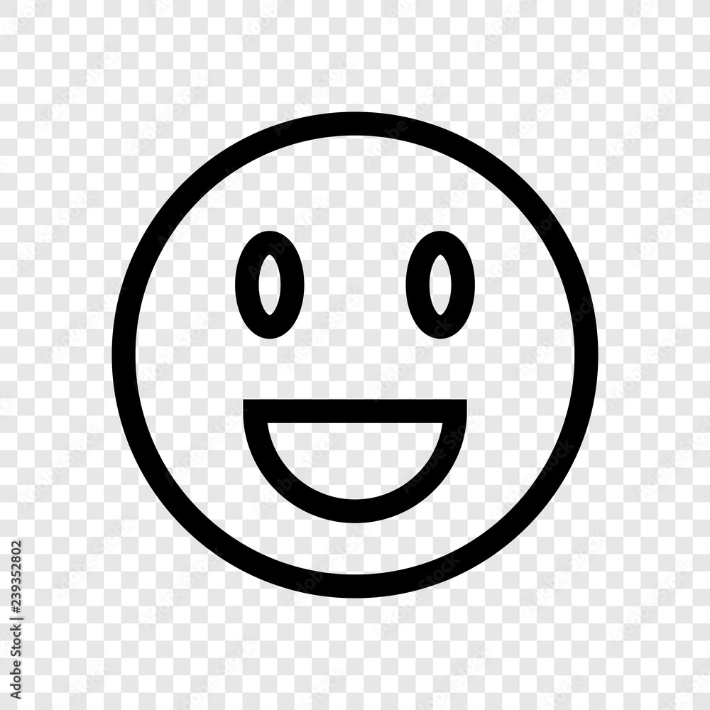 Poster smile icon vector transparent grid