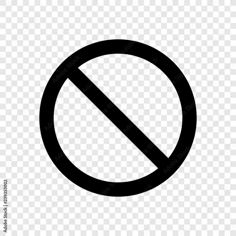 Poster stop vector icon transparent grid