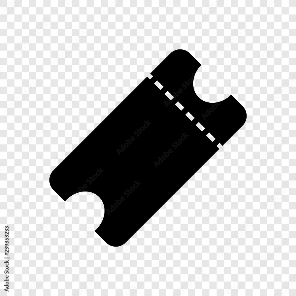 Poster ticket icon vector transparent grid