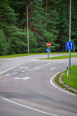 summer asphalt road in perspective