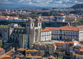 Porto Cathedral from Clerigos Tower. Porto, Portugal 