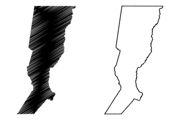 Naklejka premium Ilustracja wektorowa mapa Santa Fe (region Argentyny, Republiki Argentyńskiej, prowincji Argentyny), szkic bazgroły Mapa prowincji Santa Fe