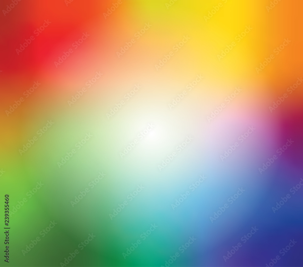 Poster abstract blurred gradient mesh background in bright rainbow colors. colorful smooth banner template.