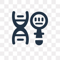 Genetic vector icon isolated on transparent background, Genetic  transparency concept can be used web and mobile