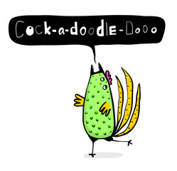 Colored Kids Rooster Design