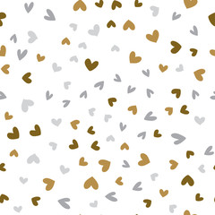 Seamless pattern with colorful hearts for Valentine's Day. Vector