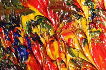 colorful oil paint