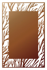 Vector Laser cut panel. Abstract Pattern template  Stock vector.