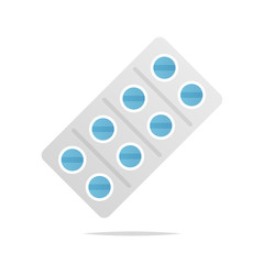 Blister pack medicine vector isolated