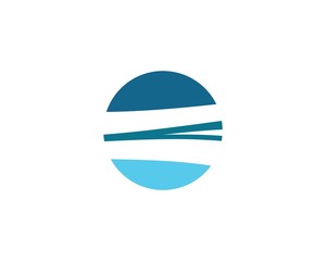 Water wave logo illustration