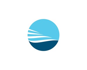 Water wave logo illustration