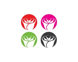  Rose flower Logo Template illustration