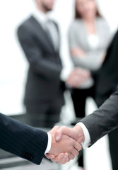 close-up of handshake business partners