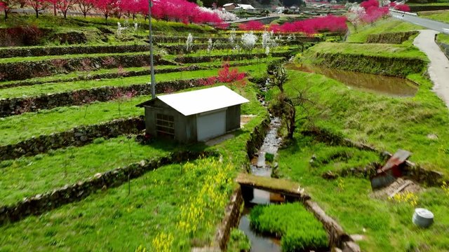 ドローン空撮 天国に一番近い里 前進上昇