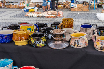Horezu Ceramics – the art most representative of Romanian tradition/ Ceramics bazar in Sibiu, Romania