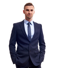 portrait in full growth. confident businessman