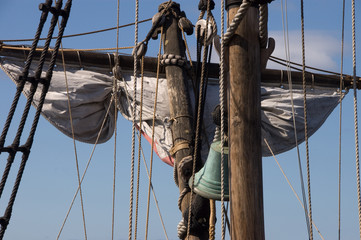 Fockmast eines Segelschiffes