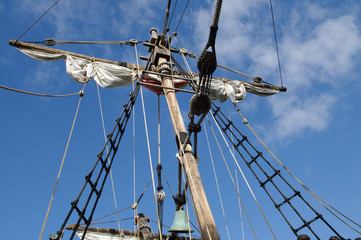 Fockmast eines Segelschiffes